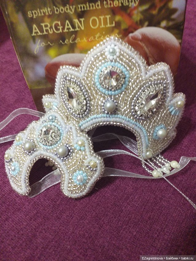 Кокошник и оплечье для кукол Барби и подобных Снегурочка (фото 9)