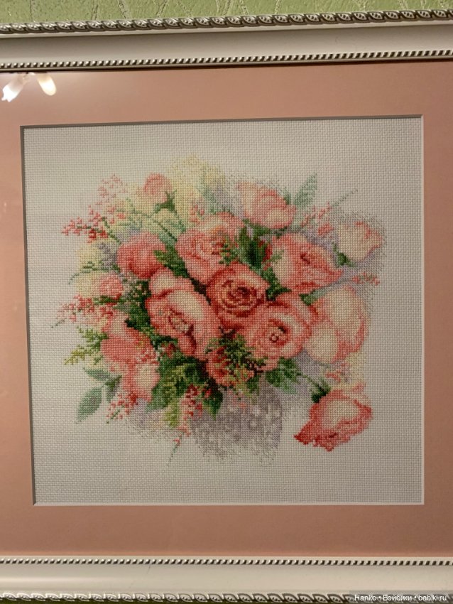 Акварельные вышивки. Цветы (фото 7)