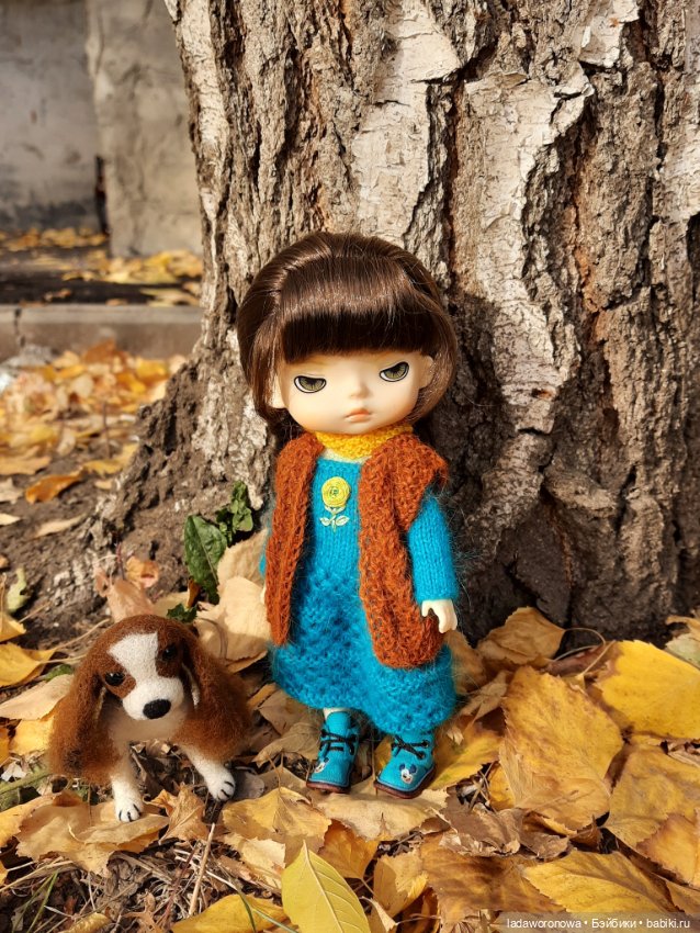 На прогулке осенним днем. Моя Лю от Xiaomi