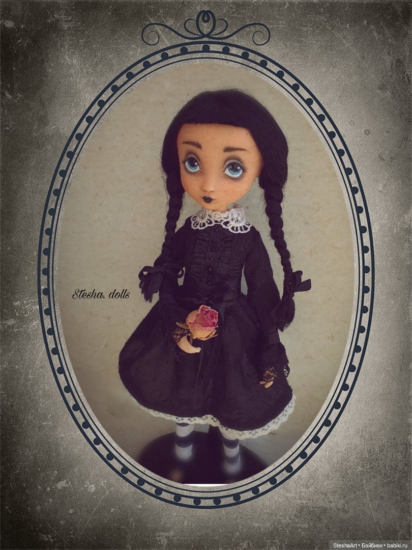 Маленькая ведьмочка или Венди из семейки Адамс? ООАК (фото 4)