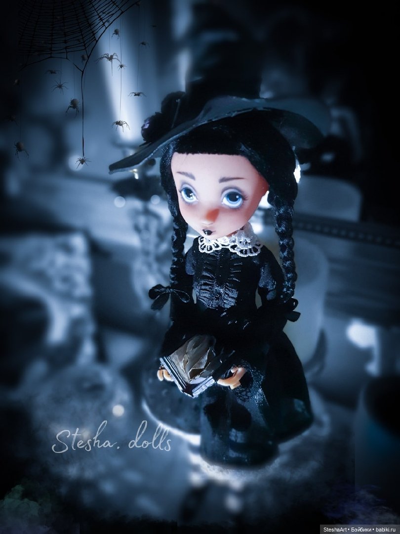 Маленькая ведьмочка или Венди из семейки Адамс? ООАК (фото 6)