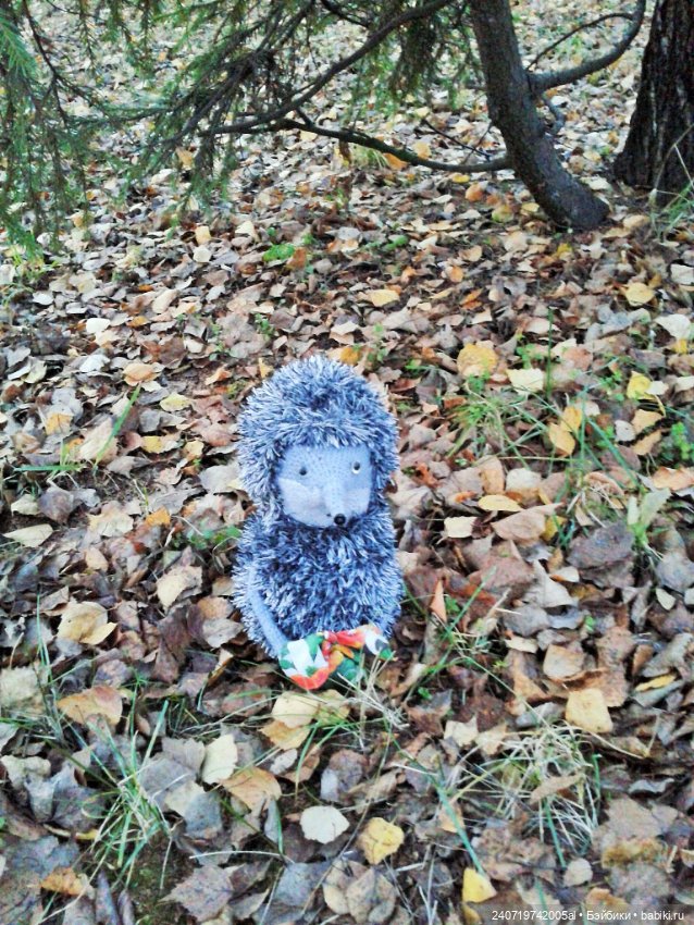Ежик в осеннем лесу — Вязаные игрушки и амигуруми: крючком (фото 2)