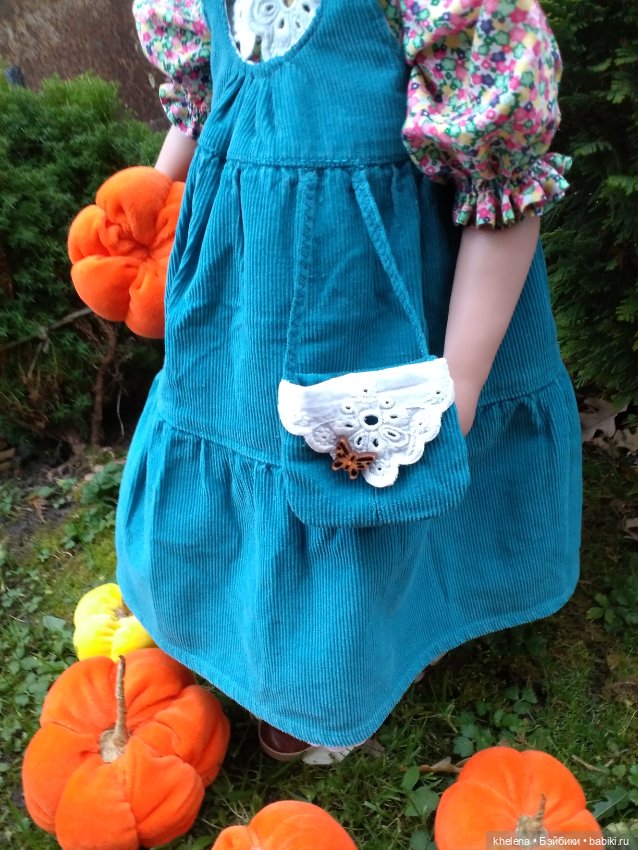Цвет настроения оранжево-голубой, или новый наряд для куклы (фото 4)