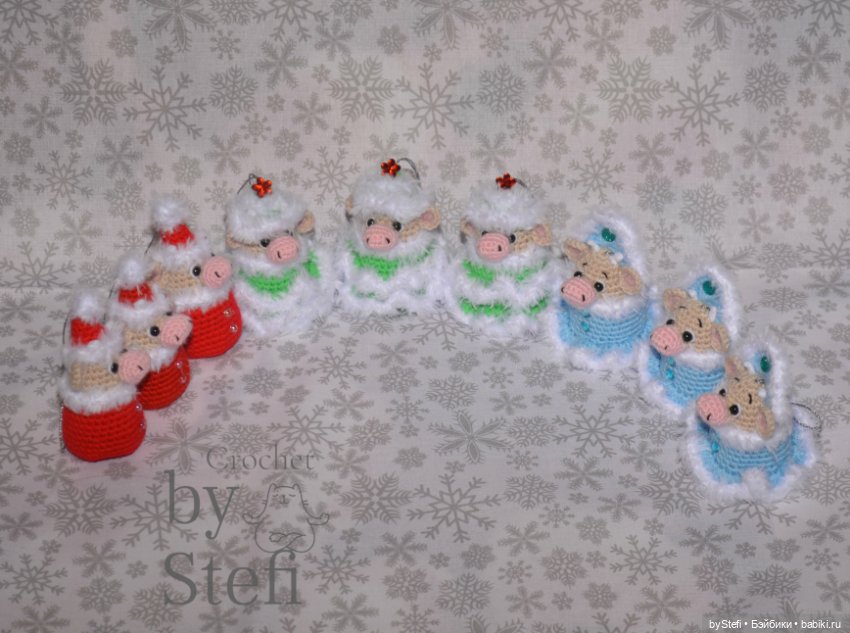 Компания ёлочных игрушек — Вязаные игрушки и амигуруми: крючком (фото 9)