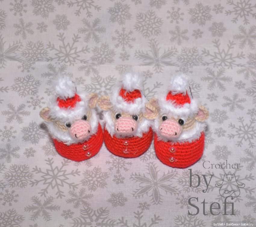 Компания ёлочных игрушек — Вязаные игрушки и амигуруми: крючком (фото 8)