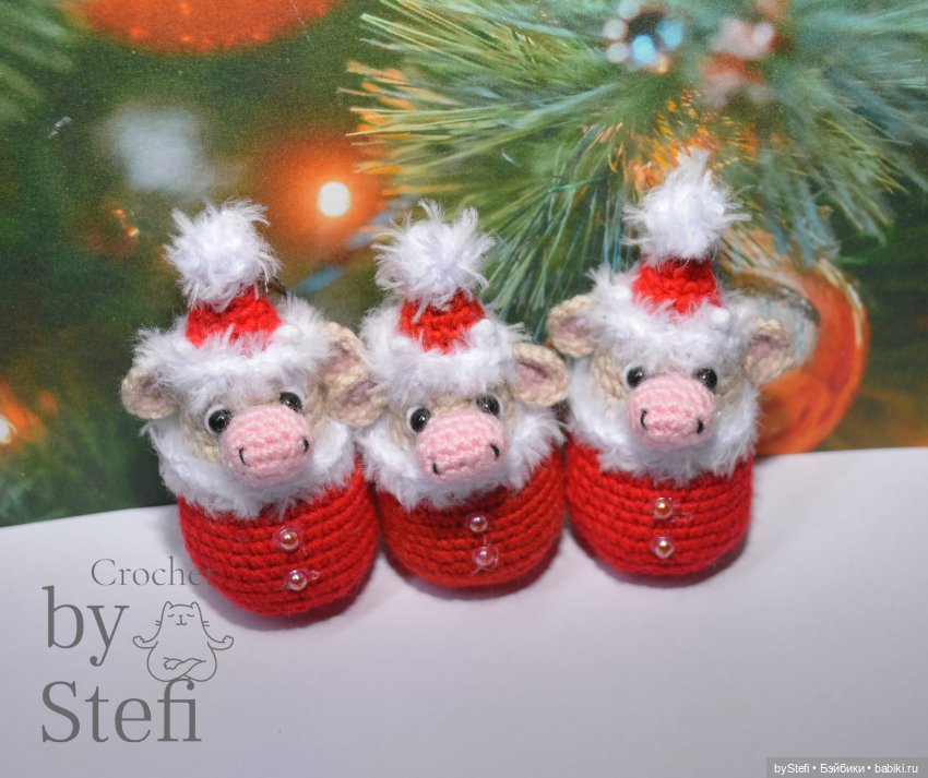 Компания ёлочных игрушек — Вязаные игрушки и амигуруми: крючком (фото 4)