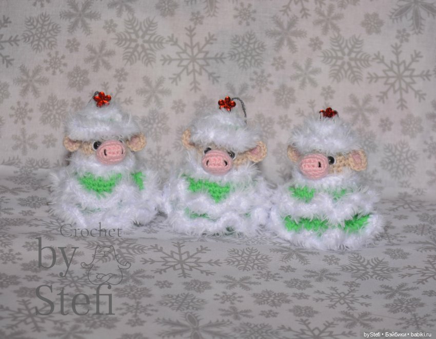 Компания ёлочных игрушек — Вязаные игрушки и амигуруми: крючком (фото 6)