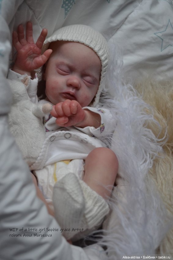 Софи Грейс в процессе возрождения. Кукла реборн Анны Морозовой (фото 4)