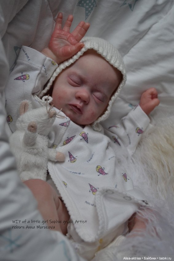 Софи Грейс в процессе возрождения. Кукла реборн Анны Морозовой (фото 10)