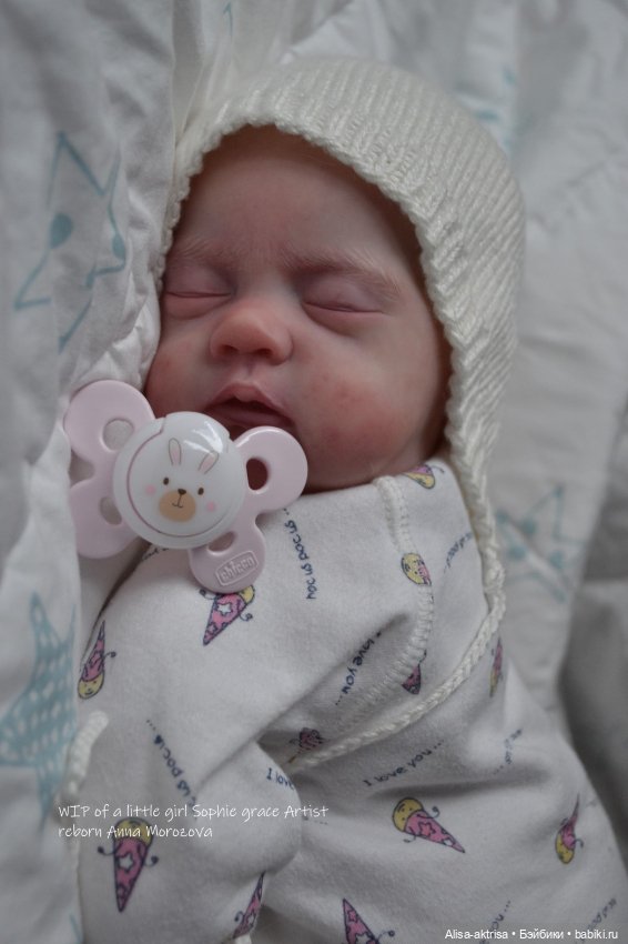 Софи Грейс в процессе возрождения. Кукла реборн Анны Морозовой (фото 2)