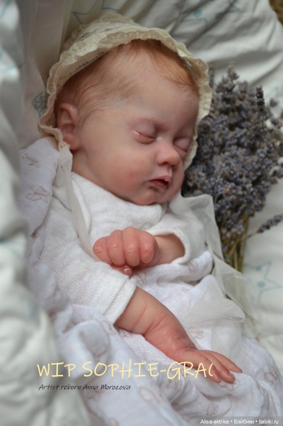 Софи Грейс в процессе рутинга. Кукла реборн Анны Морозовой