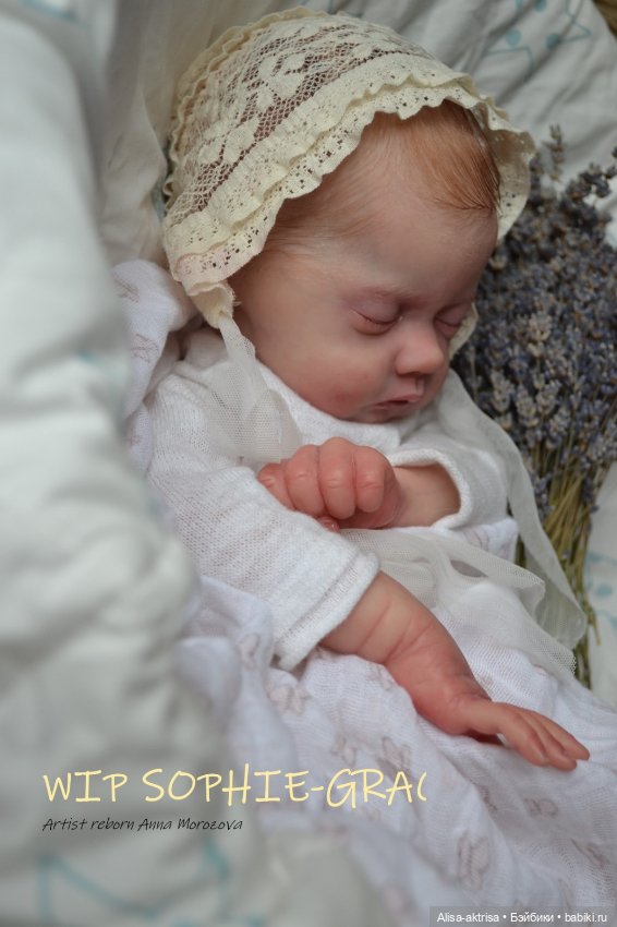 Софи Грейс в процессе рутинга. Кукла реборн Анны Морозовой (фото 6)