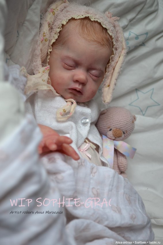 Софи Грейс в процессе рутинга. Кукла реборн Анны Морозовой (фото 7)