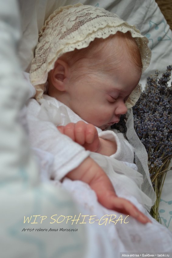 Софи Грейс в процессе рутинга. Кукла реборн Анны Морозовой (фото 9)