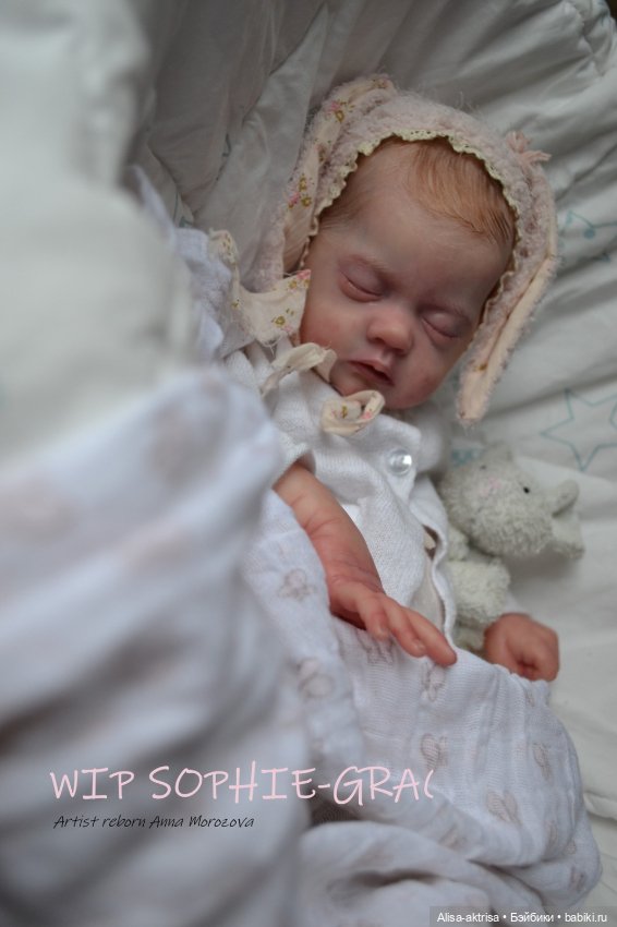 Софи Грейс в процессе рутинга. Кукла реборн Анны Морозовой (фото 10)