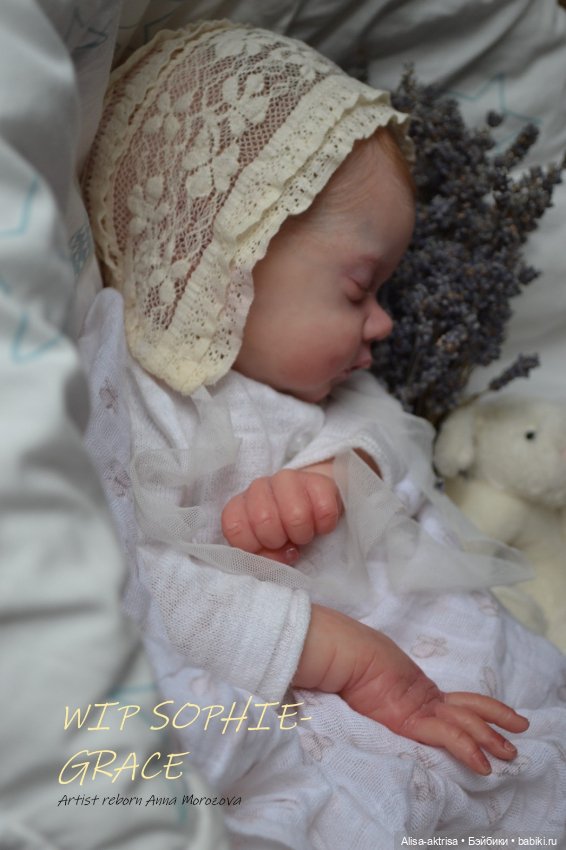 Софи Грейс в процессе рутинга. Кукла реборн Анны Морозовой