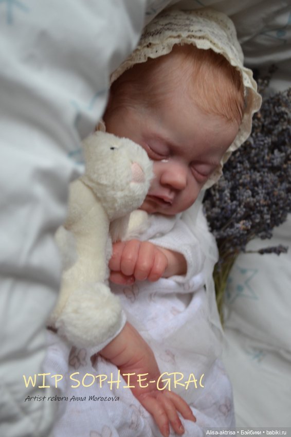 Софи Грейс в процессе рутинга. Кукла реборн Анны Морозовой (фото 2)