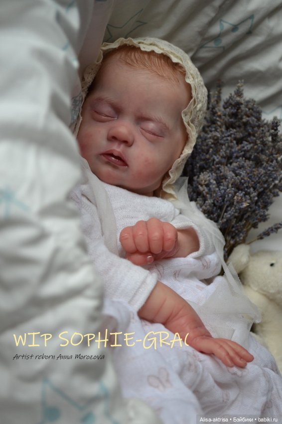 Софи Грейс в процессе рутинга. Кукла реборн Анны Морозовой