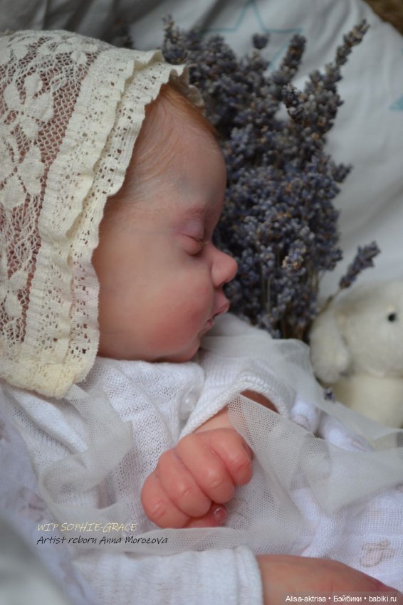 Софи Грейс в процессе рутинга. Кукла реборн Анны Морозовой