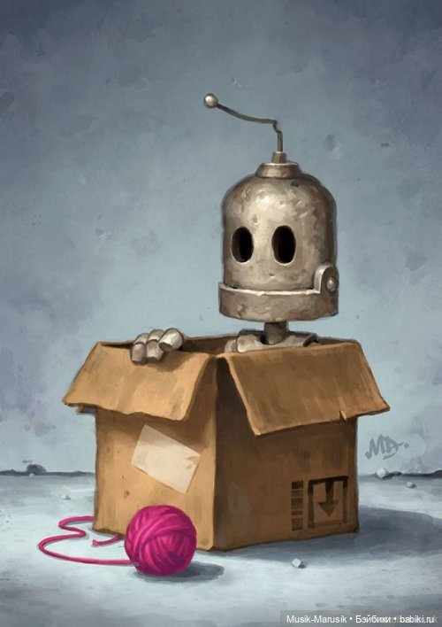 Милые роботы от Мэтта Диксона