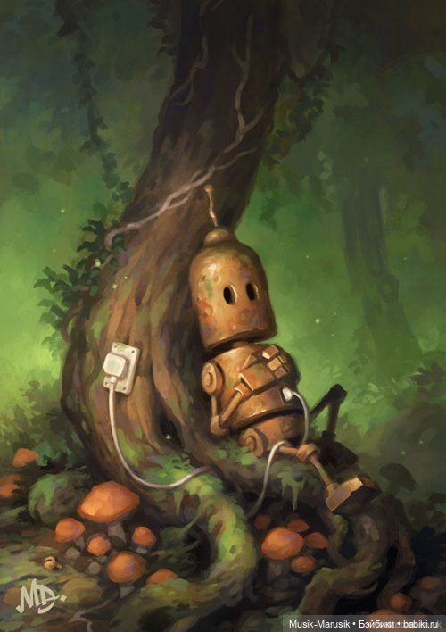 Милые роботы от Мэтта Диксона