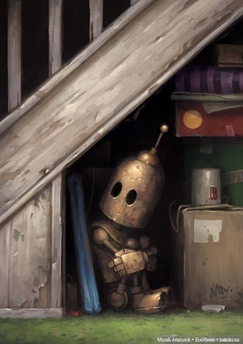 Милые роботы от Мэтта Диксона