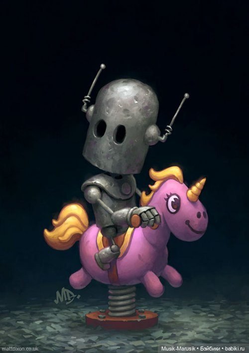 Милые роботы от Мэтта Диксона