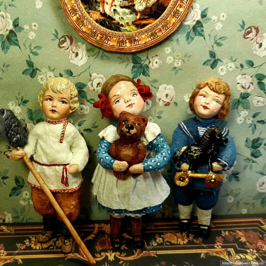 Новые ватные игрушки. "Милое ретро"