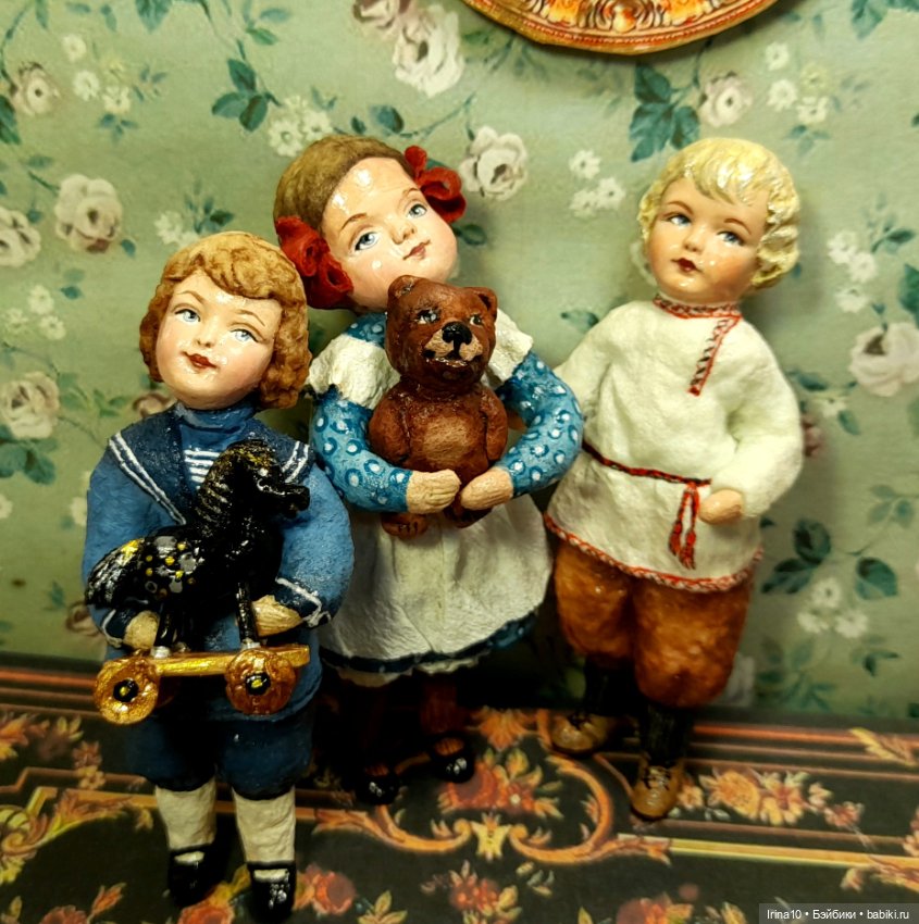 Новые ватные игрушки. "Милое ретро"