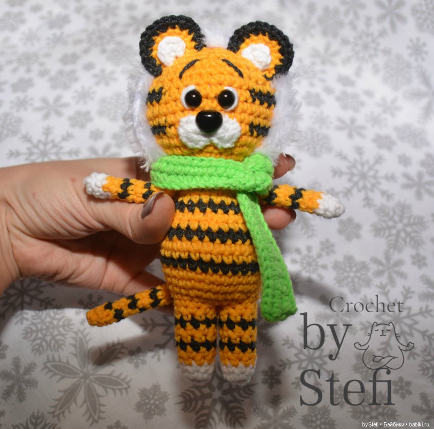 А у меня тигрик связался! Из полухлопка. Авторская работа (фото 5)