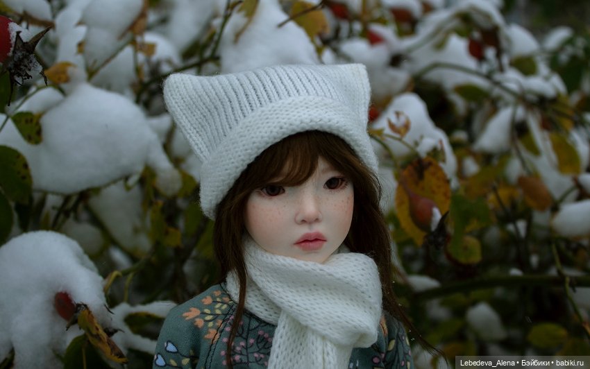 Мэй и первый снег — Гибридизация кукол BJD (БЖД): пересадка головы
