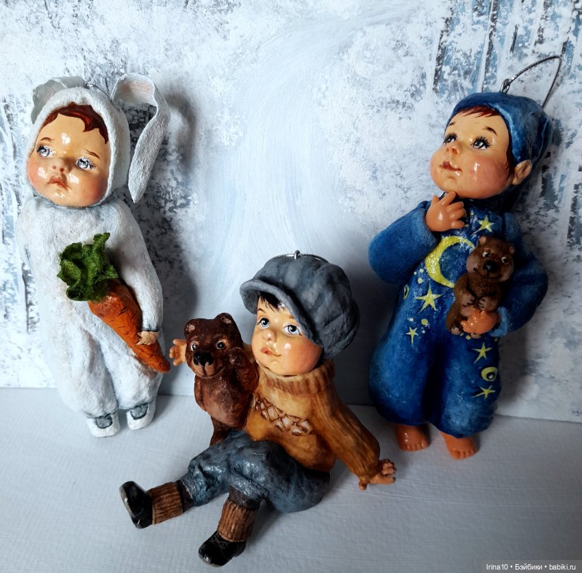 Ёлочные ватные игрушки Ирины Белюковой