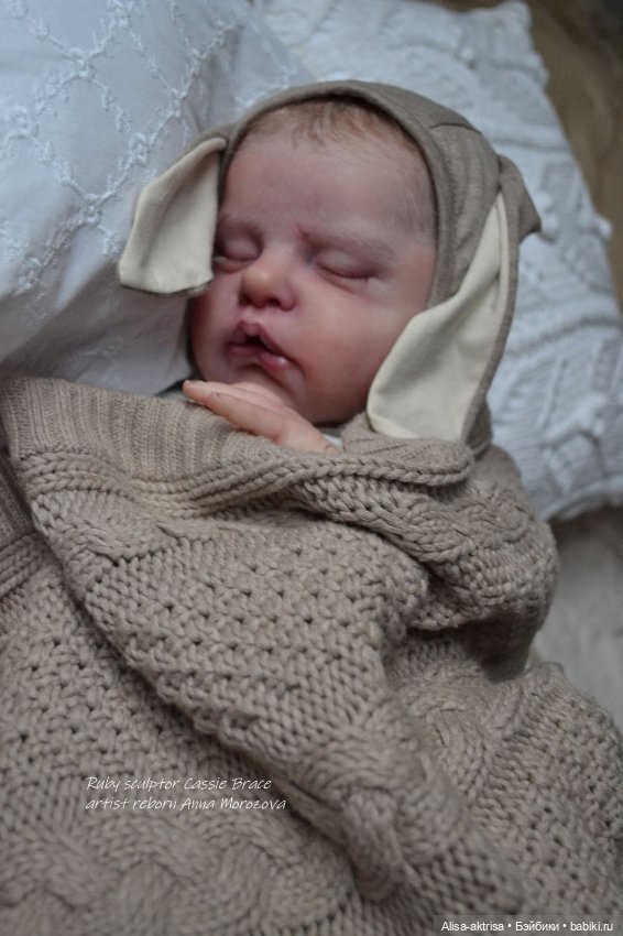 Зайчик Руби. Куклареборн Анны Морозовой (фото 2)