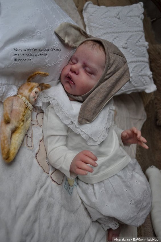 Зайчик Руби. Куклареборн Анны Морозовой (фото 10)