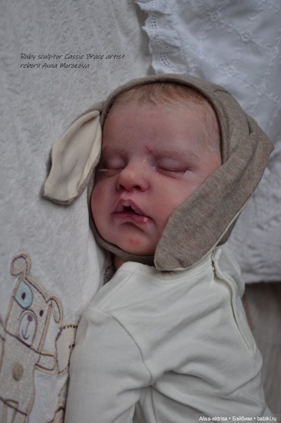 Зайчик Руби. Куклареборн Анны Морозовой (фото 6)