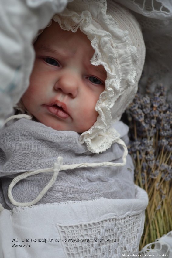 Элли Сью в процессе росписи. Кукла реборн Анны Морозовой