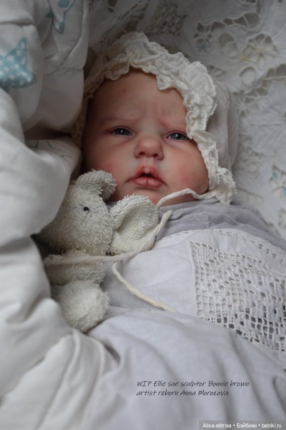 Элли Сью в процессе росписи. Кукла реборн Анны Морозовой (фото 9)