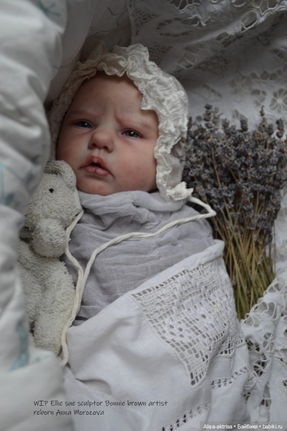Элли Сью в процессе росписи. Кукла реборн Анны Морозовой (фото 2)