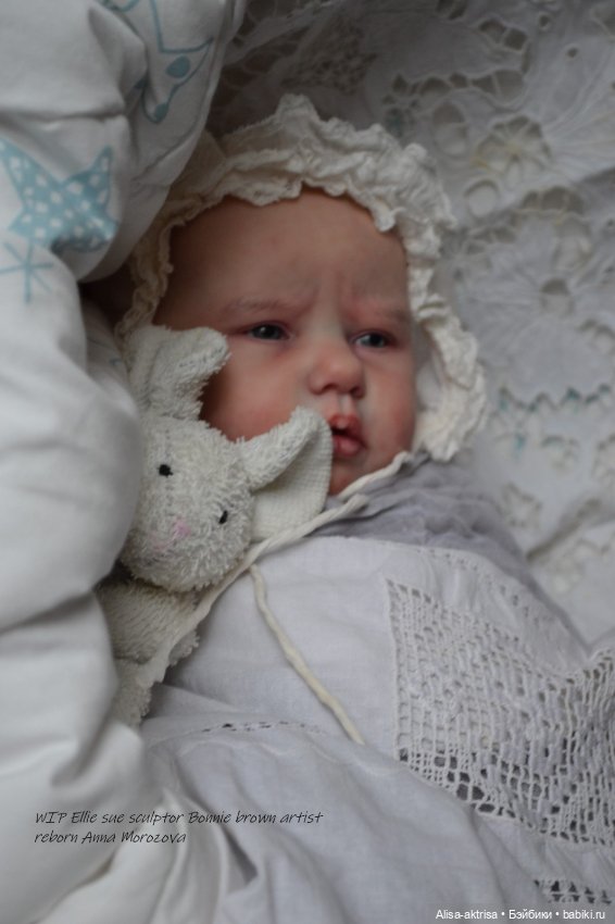 Элли Сью в процессе росписи. Кукла реборн Анны Морозовой (фото 10)