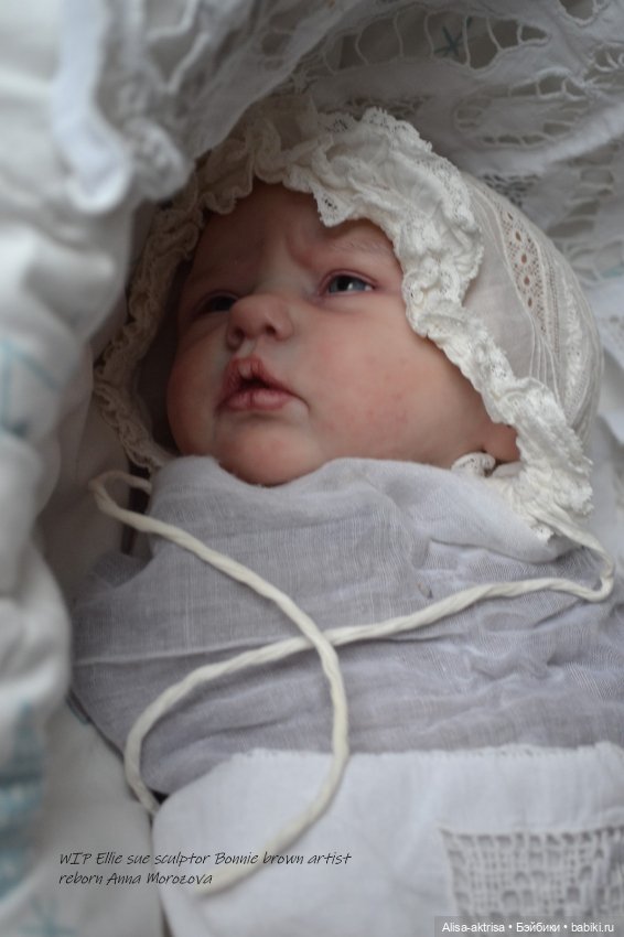 Элли Сью в процессе росписи. Кукла реборн Анны Морозовой (фото 4)