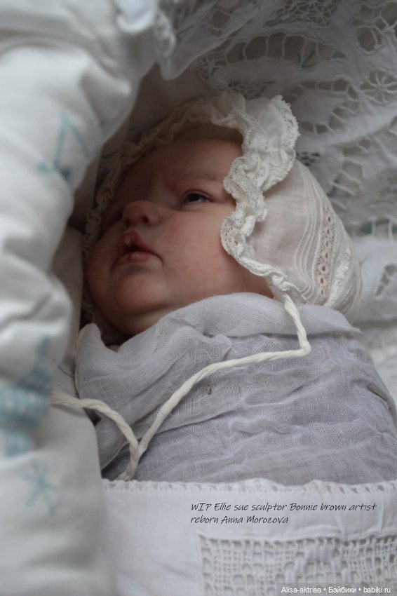 Элли Сью в процессе росписи. Кукла реборн Анны Морозовой (фото 7)