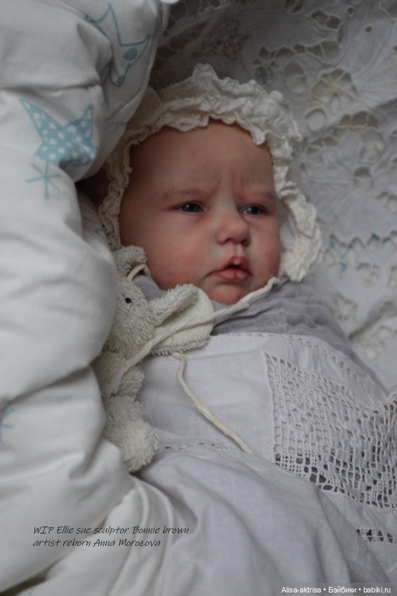 Элли Сью в процессе росписи. Кукла реборн Анны Морозовой (фото 8)