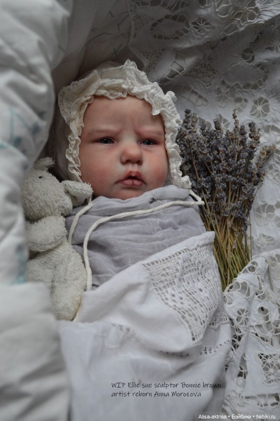Элли Сью в процессе росписи. Кукла реборн Анны Морозовой (фото 3)