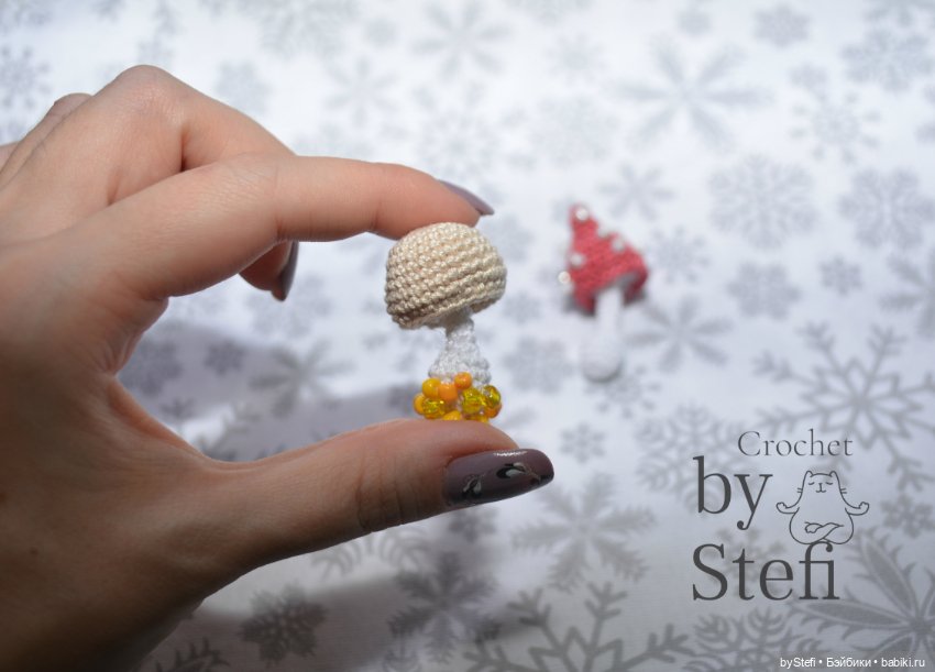 Брошки грибочки — Вязаные игрушки и амигуруми: крючком (фото 2)
