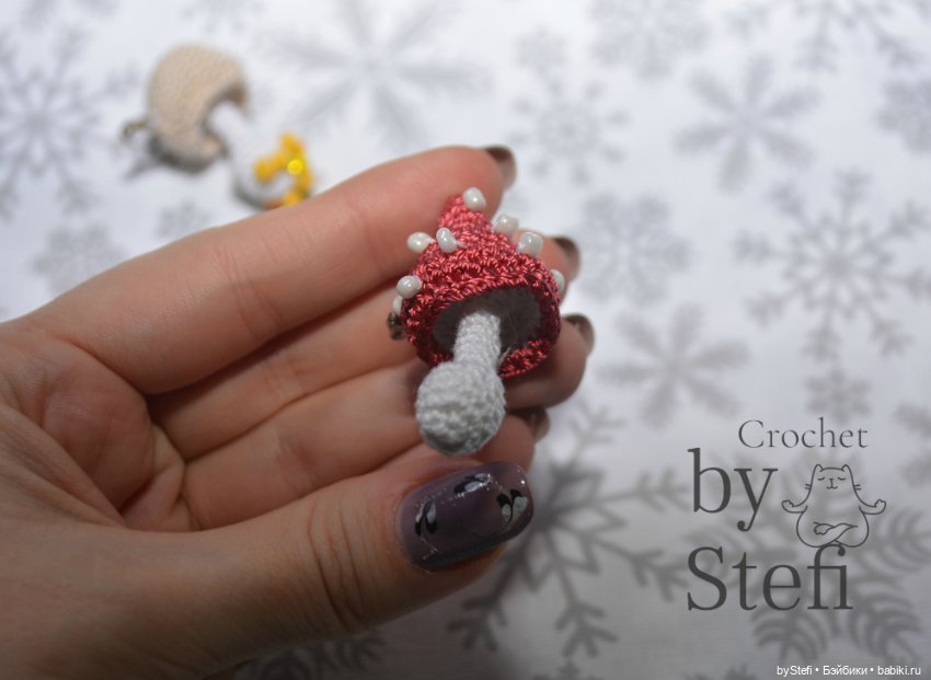 Брошки грибочки — Вязаные игрушки и амигуруми: крючком (фото 7)