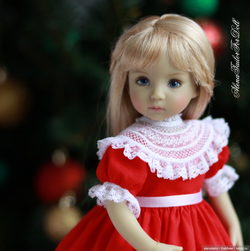 Новогоднее платье в технике heirloom