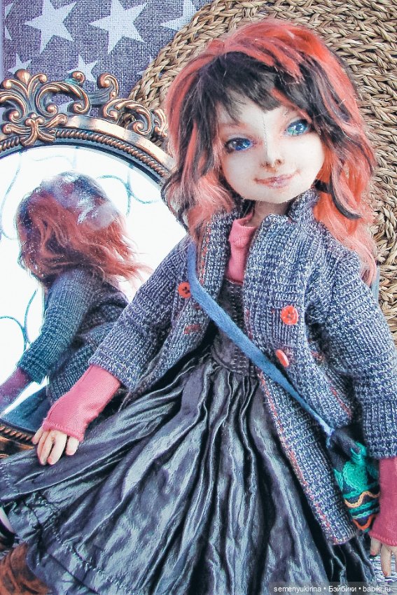 Всё по-взрослому... Текстильная кукла Глаша (фото 9)