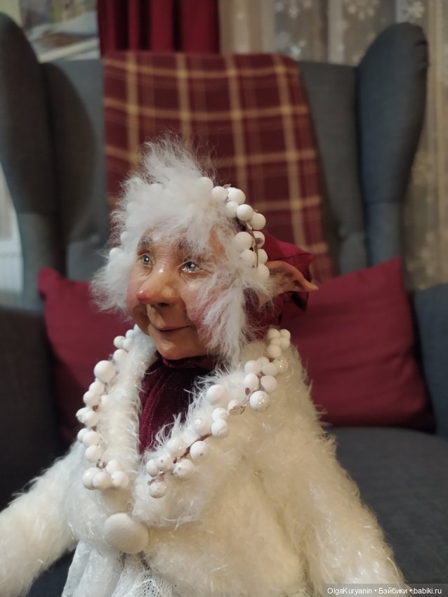 Снежная сказка — Игрушки в смешанной технике (мех и глина): Арт (фото 5)