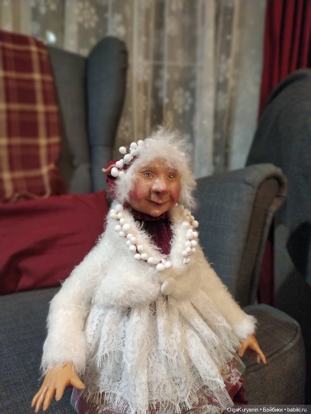 Снежная сказка — Игрушки в смешанной технике (мех и глина): Арт (фото 4)