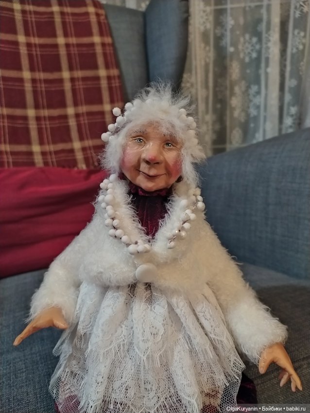 Снежная сказка — Игрушки в смешанной технике (мех и глина): Арт (фото 3)